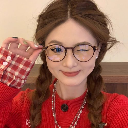 CDLM陈大刘芒 可配度数防蓝光眼镜平光镜方圆脸显脸小大框不挑脸