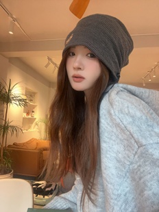 CDLM陈大刘芒 酷girl毕备方圆脸堆堆帽女慵懒风包头帽显脸小冷帽