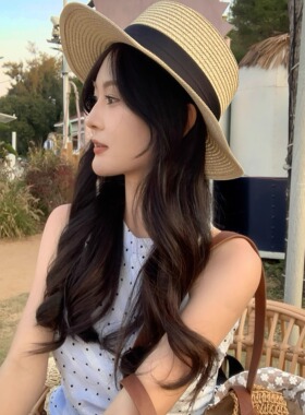 CDLM陈大刘芒 【轻薄编织】加宽汗带！复古平顶草帽海边度假优雅