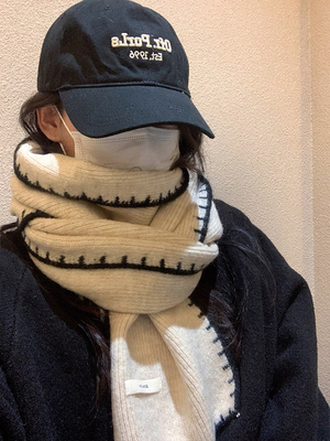 CDLM陈大刘芒 「含羊毛不起球」针织围巾氛围感百搭加厚保暖围脖