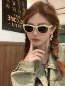 CDLM陈大刘芒 被问爆了 欧美复古猫眼墨镜方圆脸显脸小凹造型