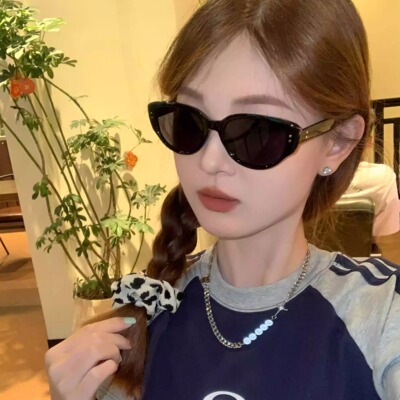 CDLM陈大刘芒 爆款猫眼显脸小修饰脸型墨镜街拍照防紫外线太阳镜