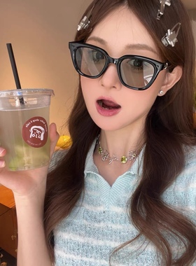 CDLM陈大刘芒 不挑脸型！显瘦墨镜女高级感镜腿星星防晒太阳眼镜