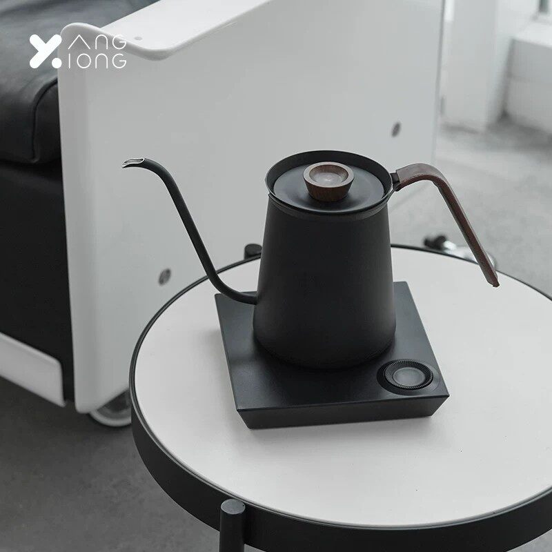 熊与杨温控壶手冲壶600ml细口智能热水壶不锈钢长嘴咖啡壶泡茶