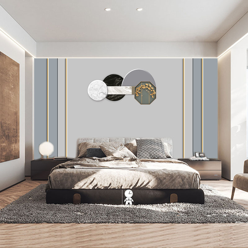 现代简约大气轻奢竹木纤维电视背景墙集成墙板客厅沙发卧室护墙板