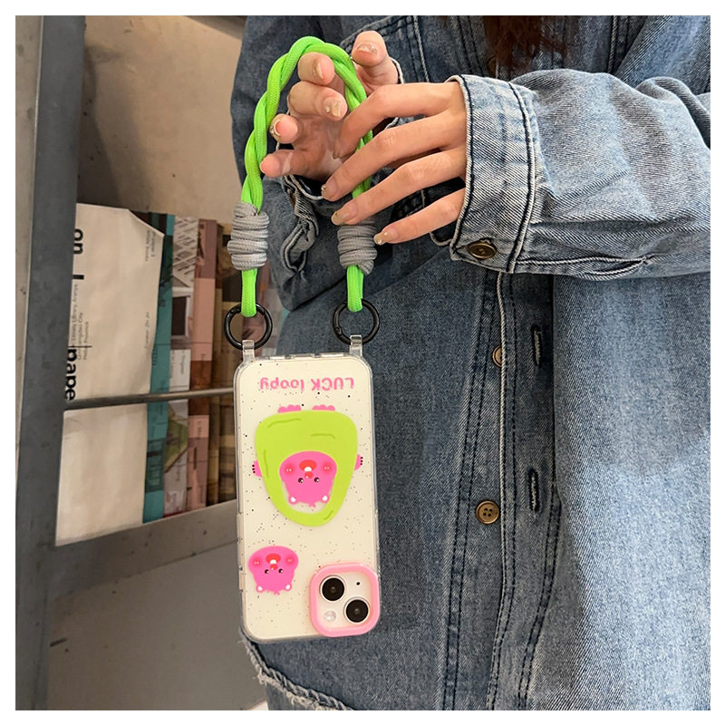 loppy小海狸苹果15promax挂绳手机壳适用iPhone14露比手提防摔13