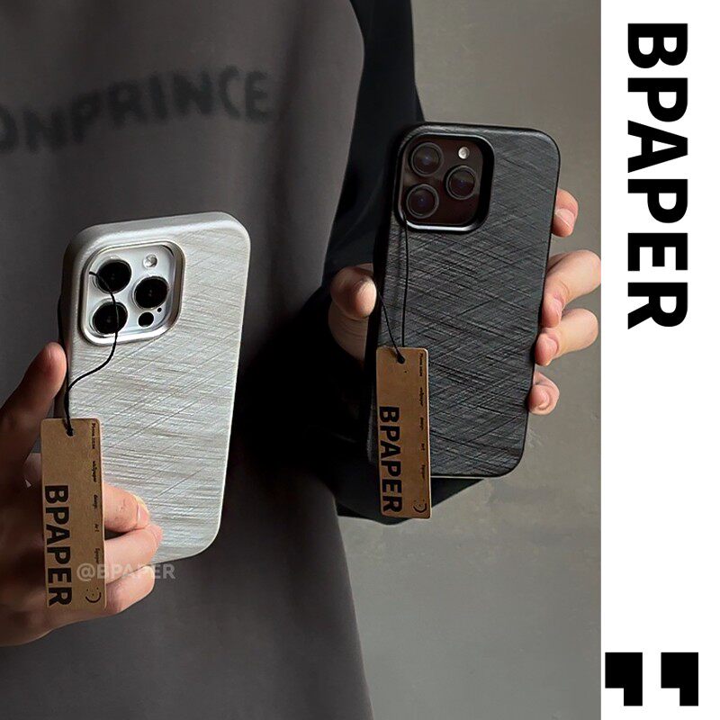 BPAPER「情侣黑银」适用于苹果手机壳16promax高级黑银配色13pro黑色闺蜜壳15pro磁吸14promax男生情侣手机壳