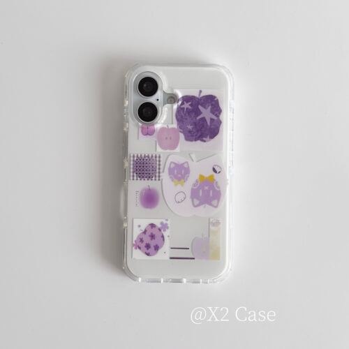 X2Case时髦小众白底拼接