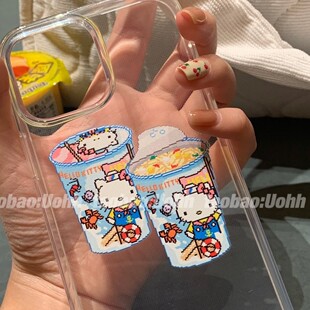 uohh自制像素风HelloKt手机壳适用于iphone13/14/15/16promax/17pro安卓mate系列透明手机壳