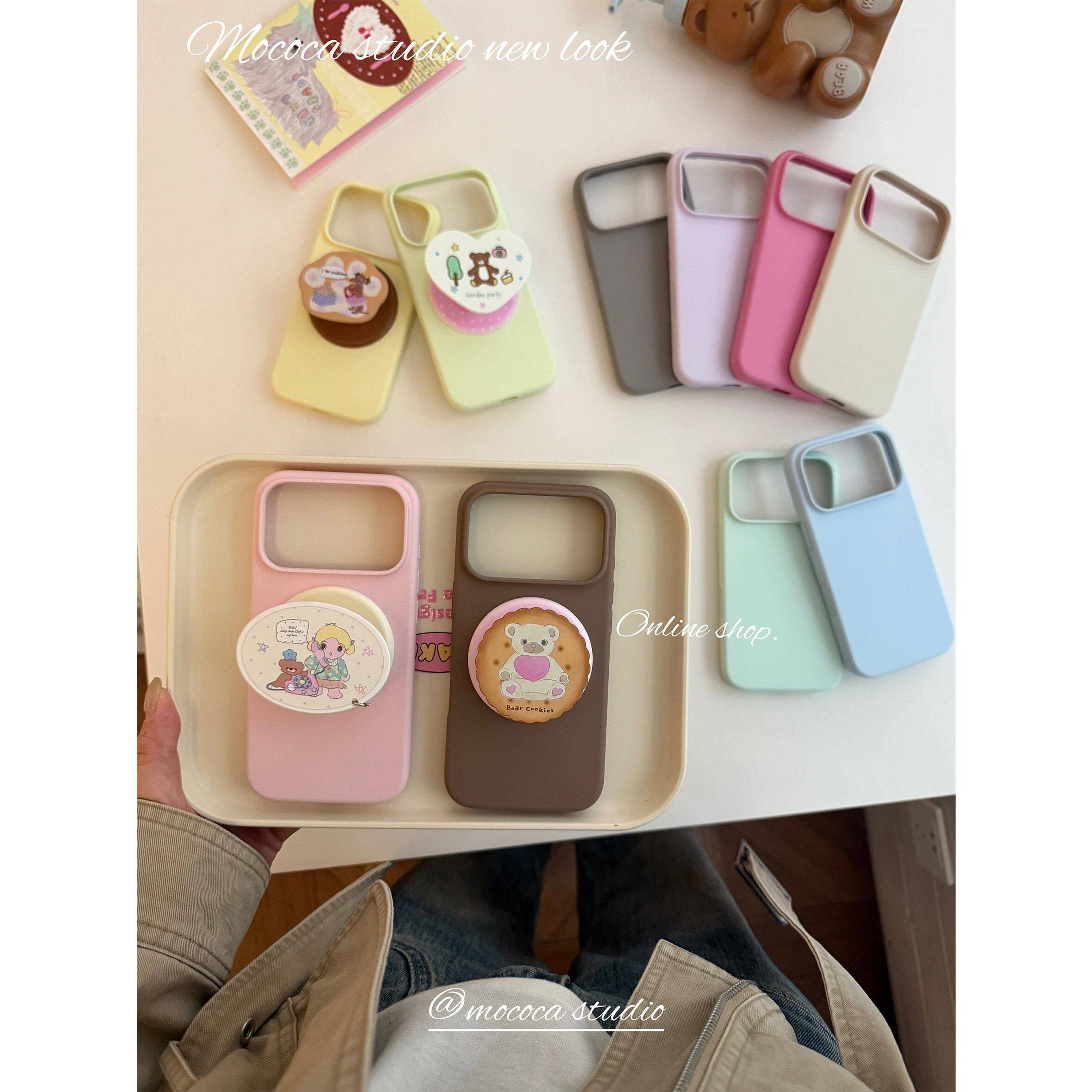 MOCOCA 17系列磁吸云感超薄无植绒～韩系ins风高品质纯色液态矽胶全包防摔适用於苹果手机壳17promax16pro15