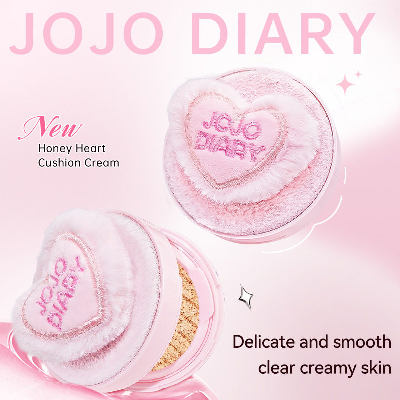 莱雅遐JOJO DIARY爱心密语毛绒气垫BB霜轻薄遮瑕奶油肌持妆干皮气