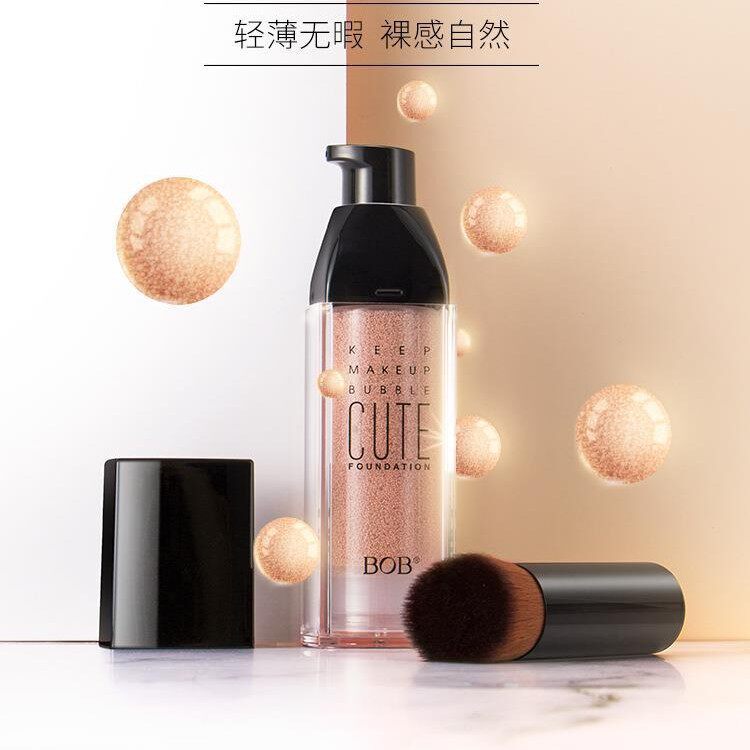 莱雅遐无痕代发BOB泡泡水粉底液干皮油皮水润保湿BB遮瑕女学生