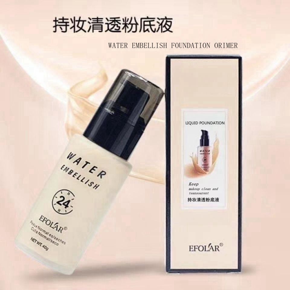 莱雅遐依芙拉持妆清透粉底液40g持久遮瑕水润自然柔滑质感细腻服