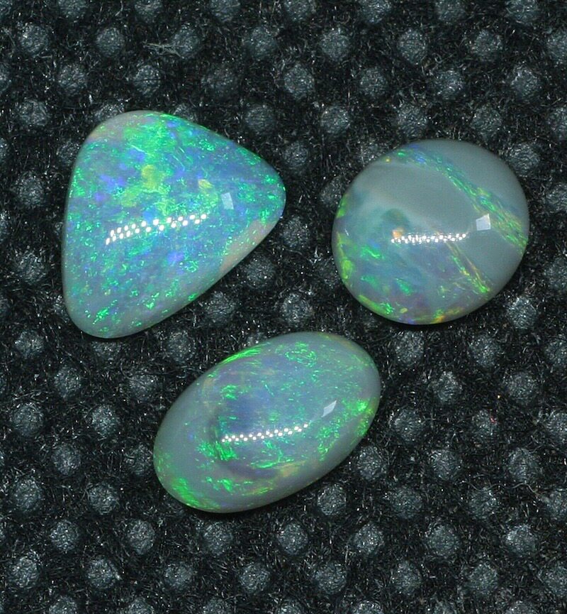 三颗一组出售 澳大利亚 欧泊原石 随型 裸石DIY 镶嵌 蛋面1.15ct