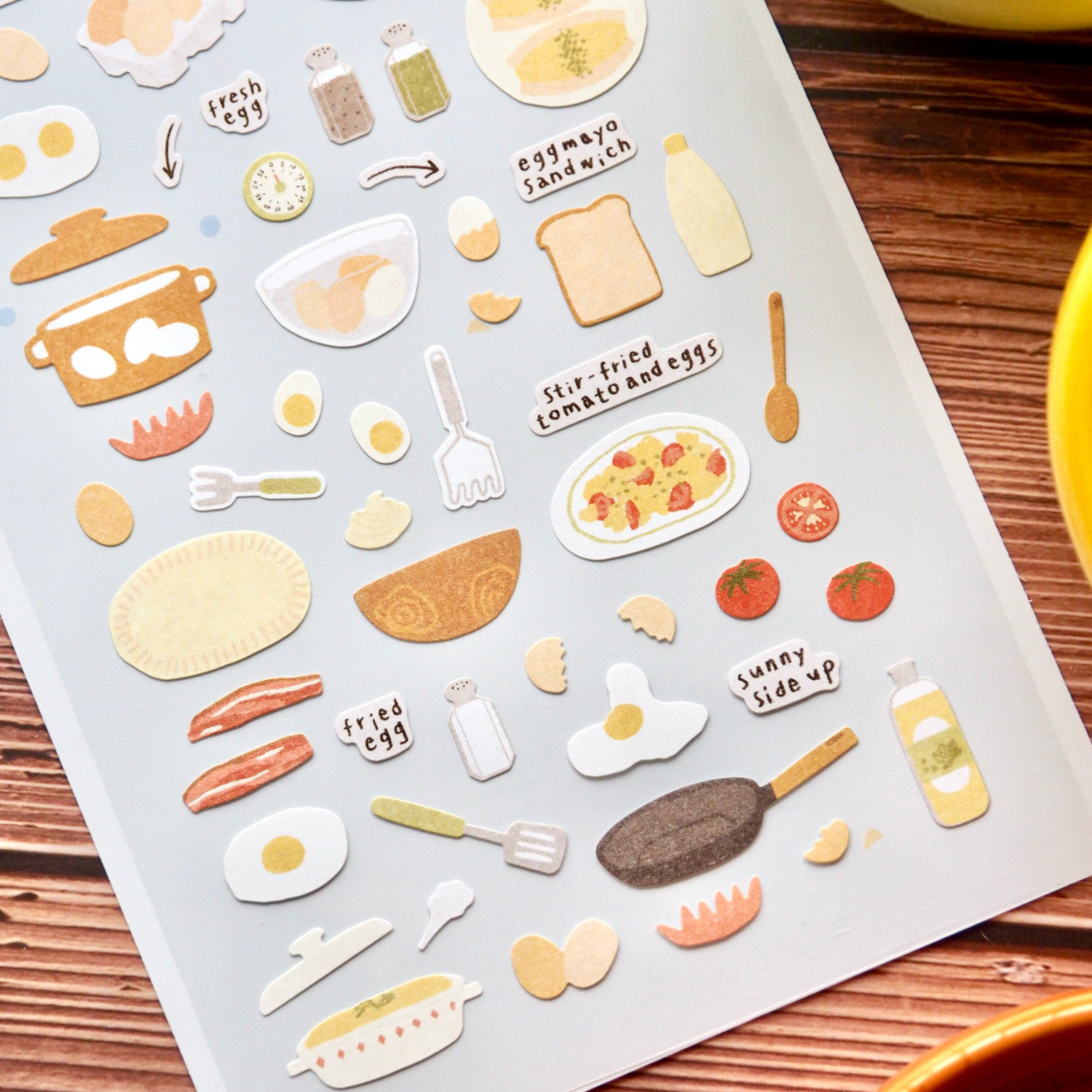 Suatelier 鸡蛋食谱 蛋糕奄列炒蛋烘培厨艺手帐装饰diy贴纸画学生,文具电教/文化用品/商务用品,贴纸/立体贴纸,淘宝优惠券,粉丝福利购,淘宝优惠卷