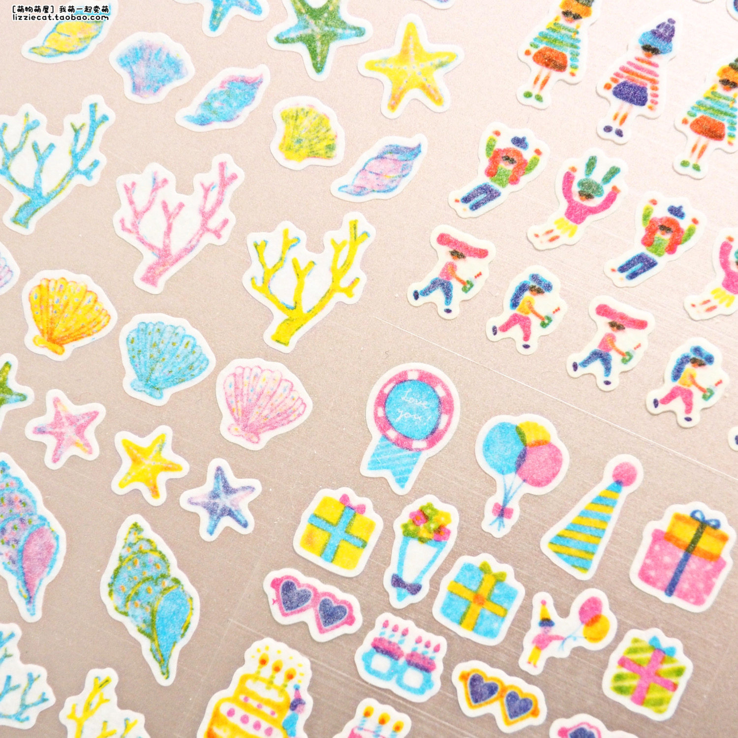 日本qlia柴犬猫咪动物贝壳生日相扑牛油纸手账日记diy装饰贴纸