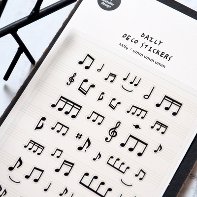 韩国进口五线谱防水贴纸画