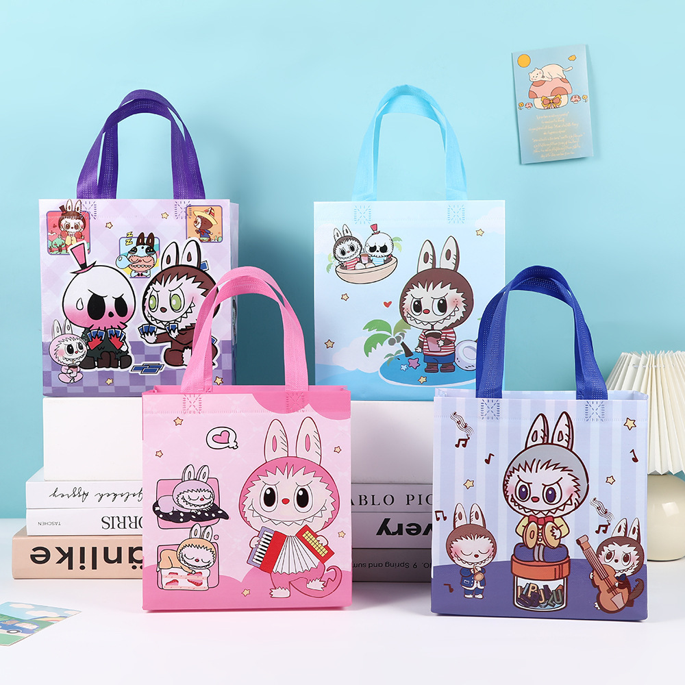 直销亚马逊卡通可爱拉布拉布礼品袋现货无纺布袋新款热压手提袋