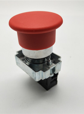 22MM孔径XB2-BC42蘑菇头点动自复位按钮开关ZB2-BE102C一常闭