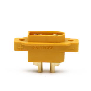 艾迈斯XT60E 镀金航模连接器 M螺母可固定3.5mm