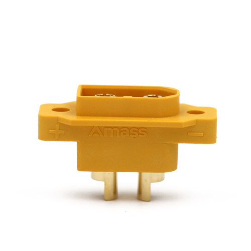 艾迈斯XT60E-M螺母可固定3.5mm 镀金航模连接器