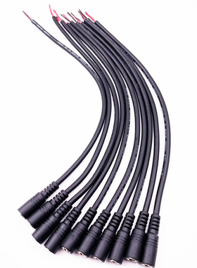 纯铜加粗0.5平方12v电源线dc5521公母20awg连接线适配器dc母头线