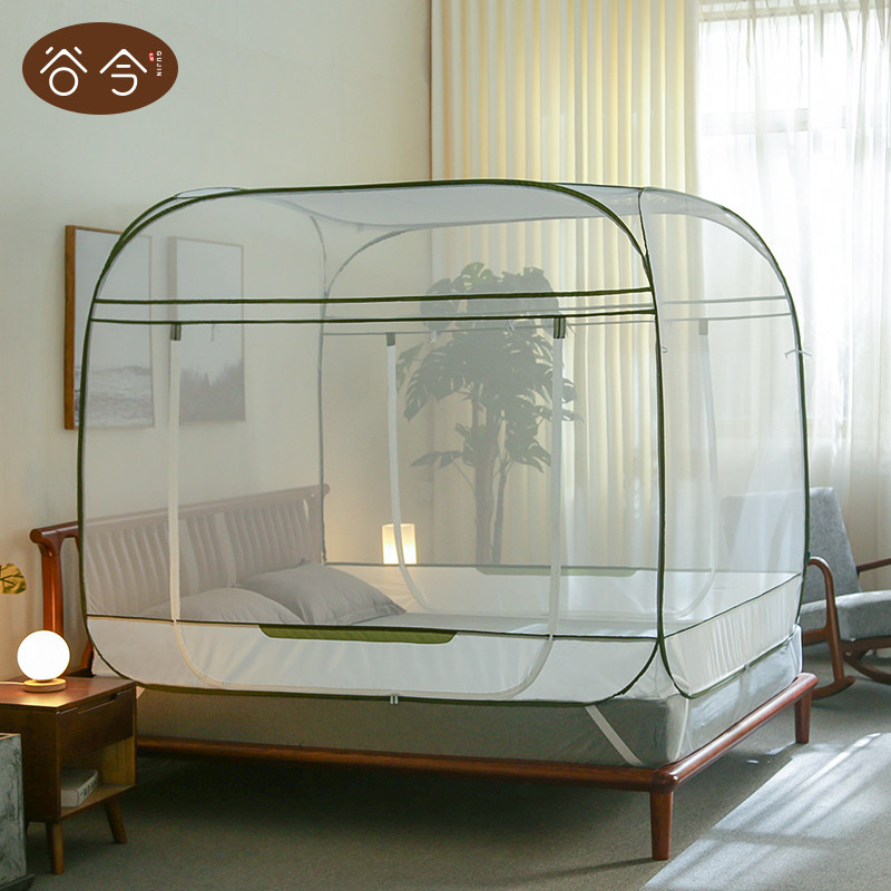 高端蒙古包蚊帐家用免安装加密加厚拉链式可折叠1.5米1.8m床2/1.2,床上用品,蚊帐,淘宝优惠券,粉丝福利购,淘宝优惠卷