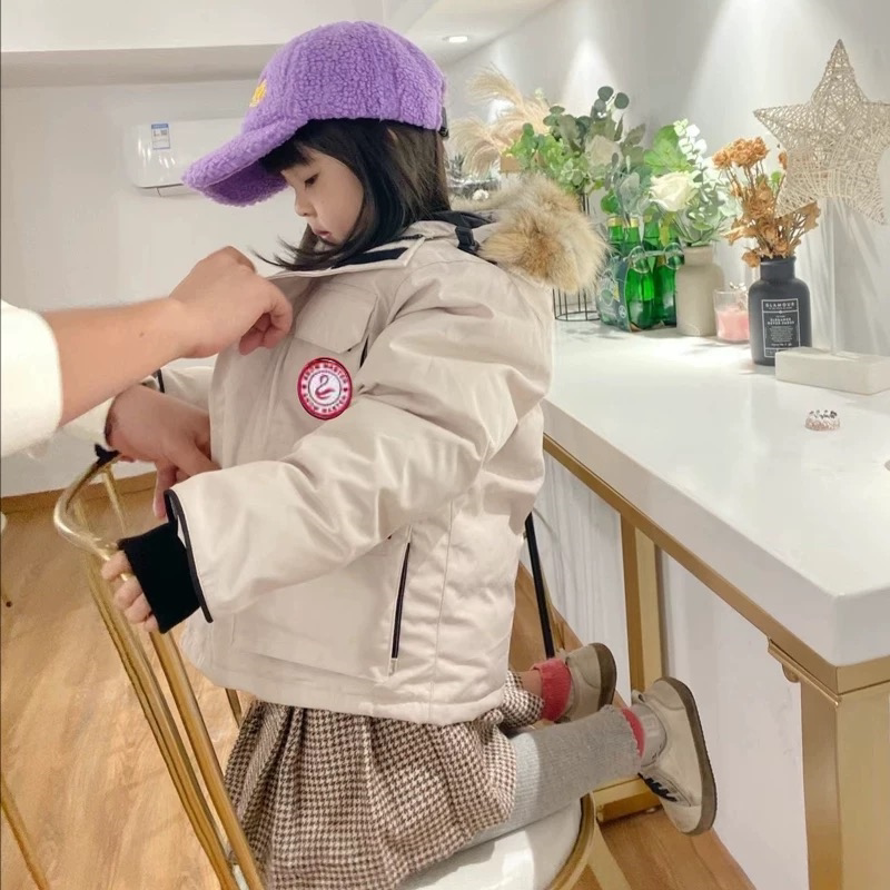 学生羽绒服中长款保暖加厚男女童