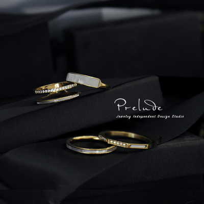轻奢prelude法式大牌情侣戒指