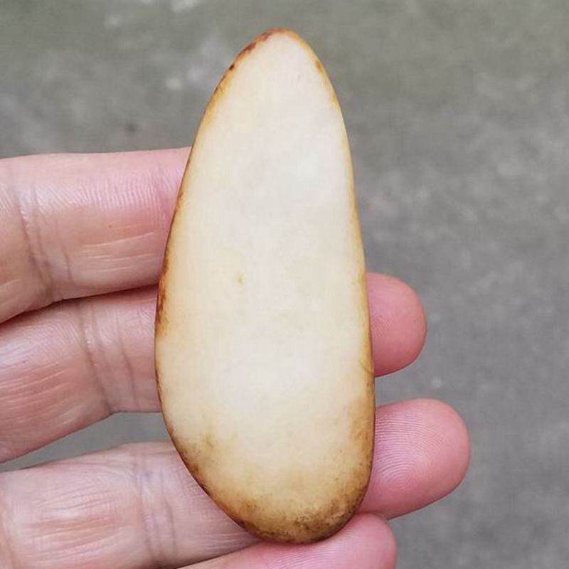 寻顾白玉原石毛料可打孔送绳子