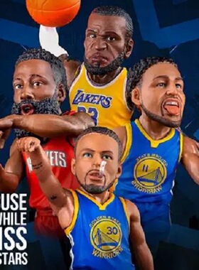 NBA球星手办詹姆斯哈登库里汤普
