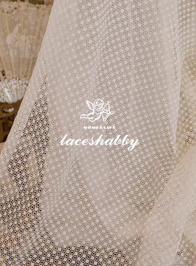 国宝级法国古法加莱蕾丝leaves lace手工DIY高定白色花边面料-068