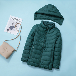 2025新款高端加肥加大码轻薄羽绒服女短款200斤小个子妈妈中老年