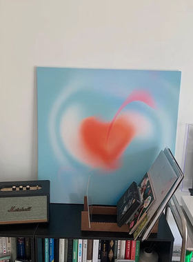 randomness-heart现代简约客厅玄关氛围艺术装饰画爱心礼物挂壁画