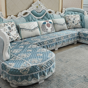 欧式沙发垫全包防滑凉席坐垫定制四季通用夏季冰丝沙发套罩ins风
