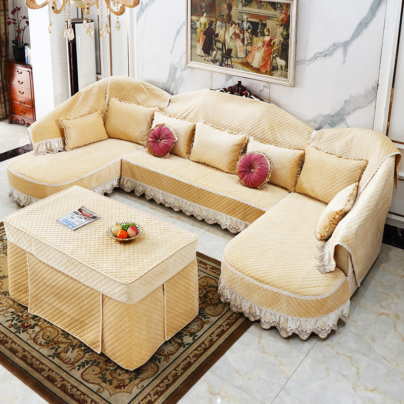 沙发套罩盖巾四季通用套坐垫防滑防猫抓欧式沙发垫全包靠背巾包邮