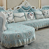 Sofa bọc phong cách châu Âu Bao gồm tất cả bao gồm bốn mùa phổ quát tùy chỉnh đệm hình chữ U bao gồm đệm trượt mùa hè vải sofa đệm - Ghế đệm / đệm Sofa đệm lót ghế sofa