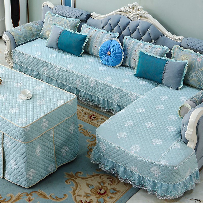 欧式沙发套罩 纯棉亲肤全包U型四季通用坐垫防滑奢华沙发垫套包邮