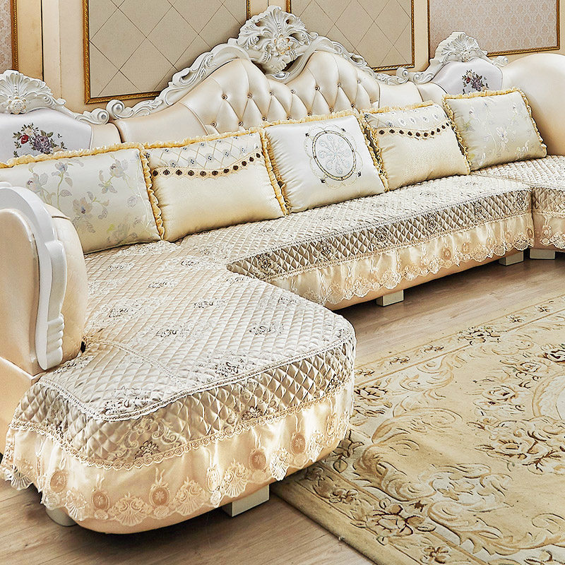 欧式沙发垫 全包通用定做U型坐垫套防滑夏季沙发套罩凉席冰丝包邮