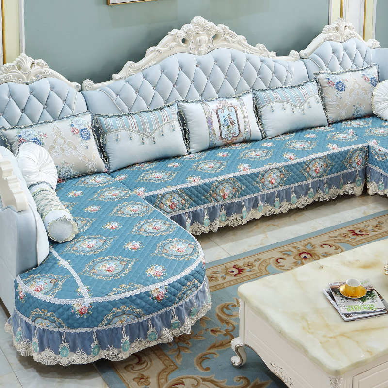 欧式沙发套罩 U型全包夏季防滑四季通用中式布艺定做沙发垫包邮