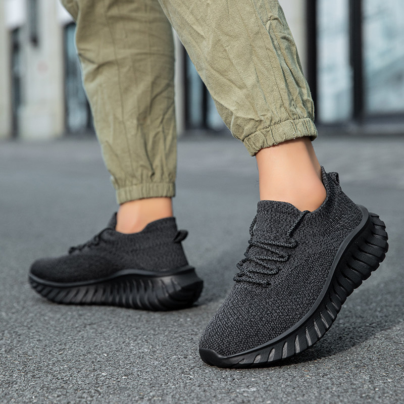 袜子鞋男透气软底新款懒人百搭轻便运动鞋一脚蹬加绒保暖休闲男鞋