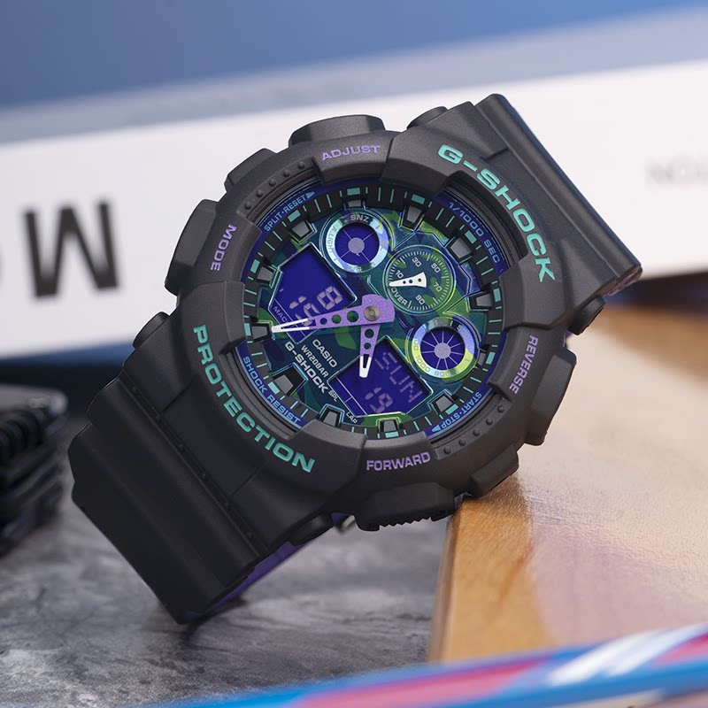 卡西欧海洋之心g-shock手表男拆弹专家防水运动电子表ga-100bl-1a