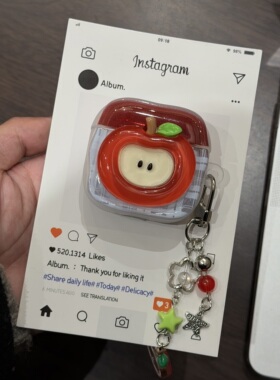 小众ins立体苹果适用airpodspro2保护套耳机壳新三代airpods4二代耳机壳苹果pro3耳机保护套airpods1/2保护壳