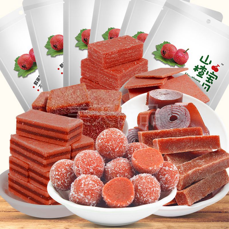 強(qiáng)貞山楂寶貝六物山楂丸山楂條卷陳皮山楂球酪片有核無核果小袋