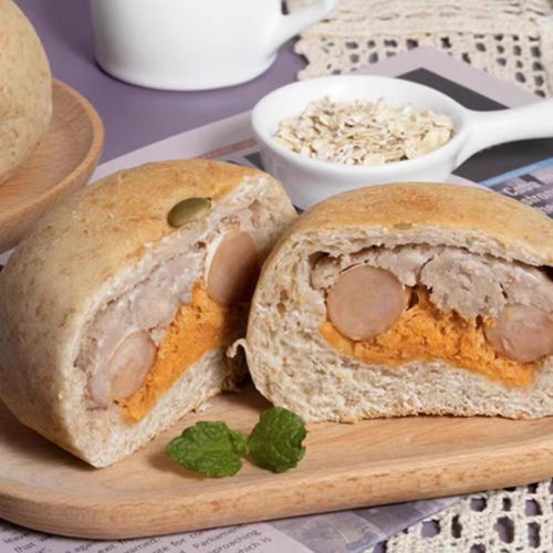 山东面包全麦下午茶点心肉松烤肠