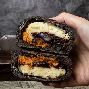 全麦欧包 65%纯脂巧克力奶酪肉松混合咸口欧包饱腹代餐零食下午茶