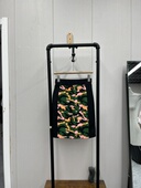 复古迷彩高腰包臀短裙女夏显瘦时尚 百搭A字裙微弹力