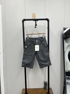 五分裤呢料靴裤复古百搭潮酷休闲工装设计辣妹秋冬