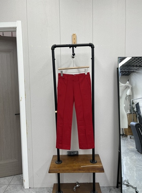 红色系百搭直筒春夏款休闲裤中高腰通勤气质修身款