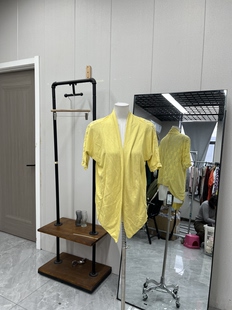 针织开衫 后背蕾丝拼接韩系浅黄色减龄百搭气质性感